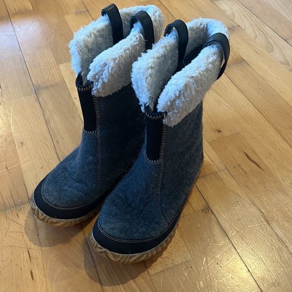 SOREL grey felt boots Womens 8 - Picture 2 of 8
